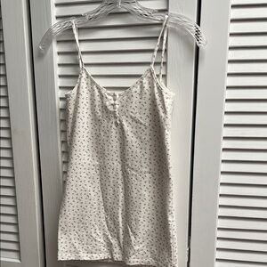 Brandy Melville Cream Floral Tank